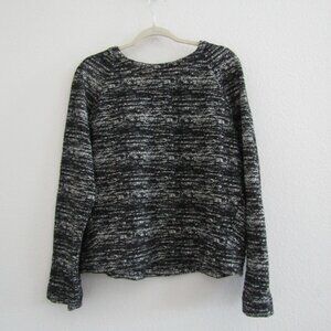 Banana Republic Women's Sweater Large Heather Black Classic Casual Preppy